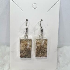 Picture Jasper 925 Gemstone Earring